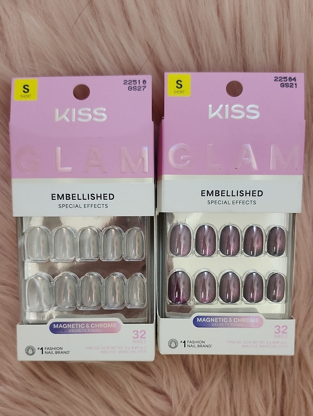 Brand New 2CT BUNDLE KISS GLAM EMBELLISHED SPECIAL EFFECTS False Nails-S